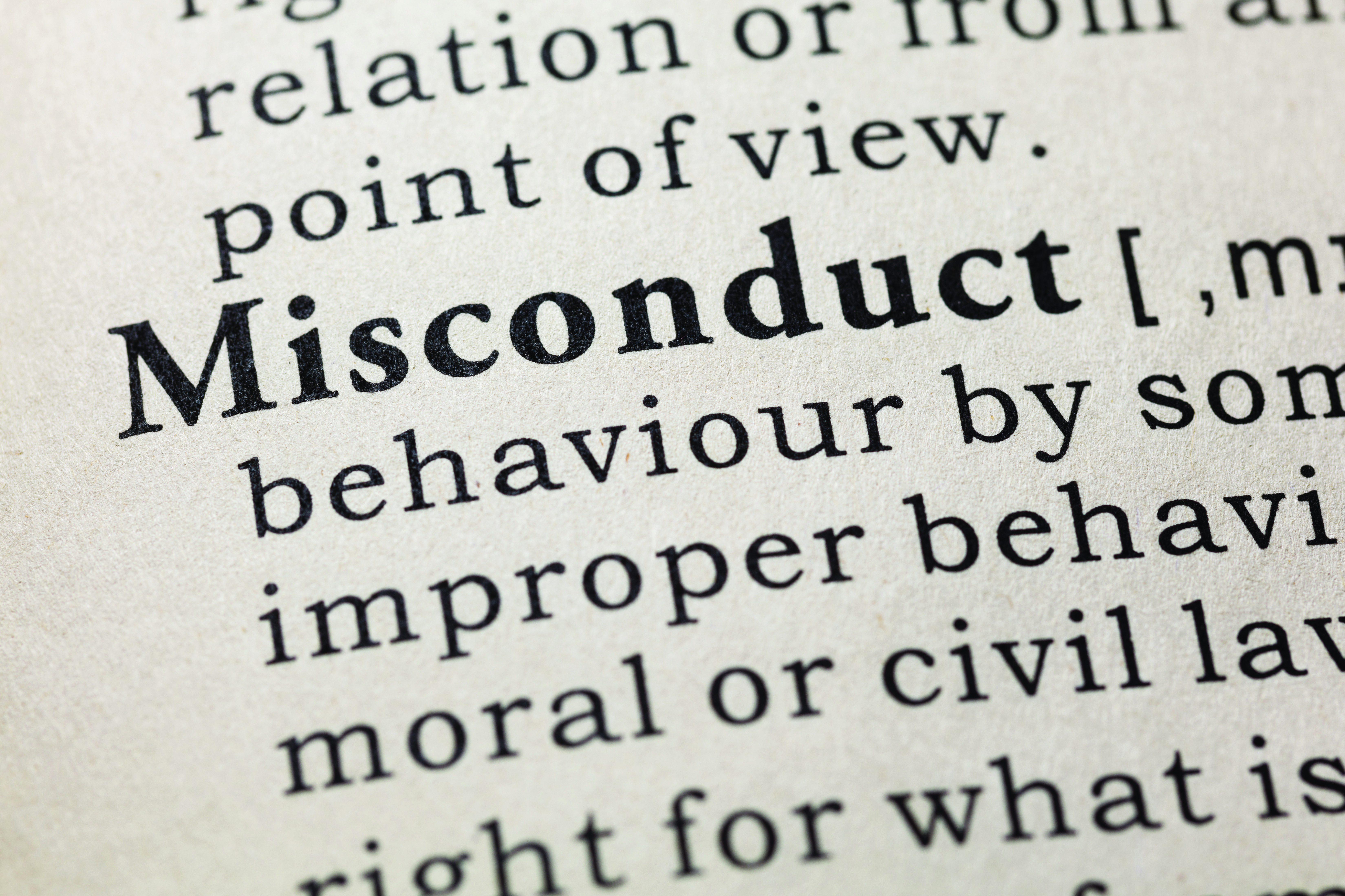 The word 'misconduct'